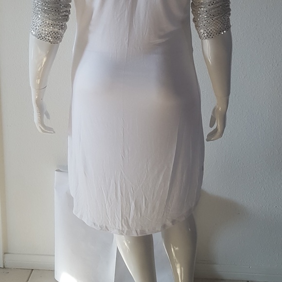 Plus-size Long Sleeve Raglan Hooded Sports Dress with Front Pouch Pocket Casual - Picture 8 of 9